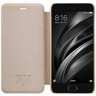 Чехол книжка Nillkin Sparkle Leather SP-LC XM для смартфонов Xiaomi Mi 6 Gold